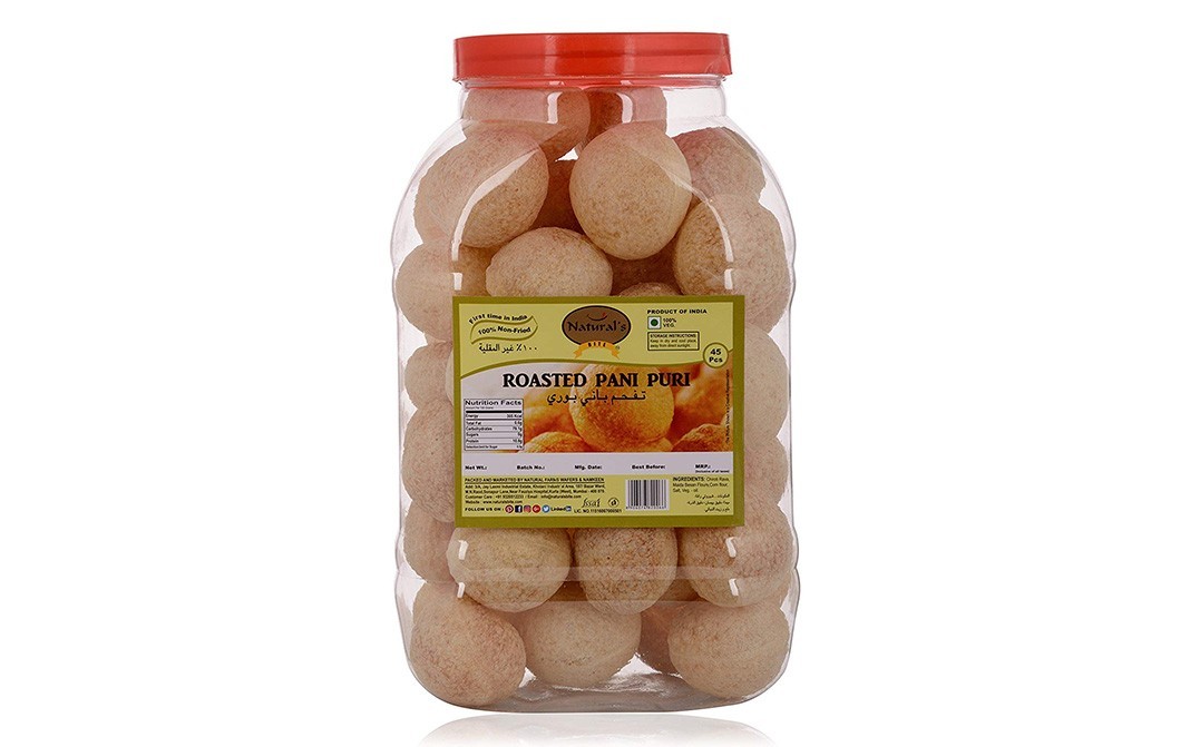 Natural's Bite Roasted Pani Puri    Plastic Jar  95 grams